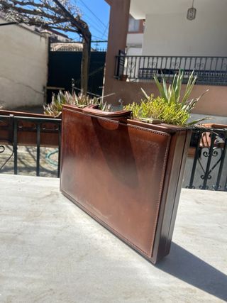 Maletín piel vintage MARKOS LORCA marrón