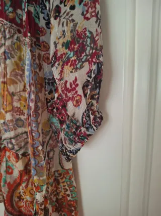 Vestido Boho Zara Talla Única Multicolor