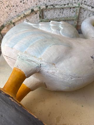 Figura Pato Madera Decorativa