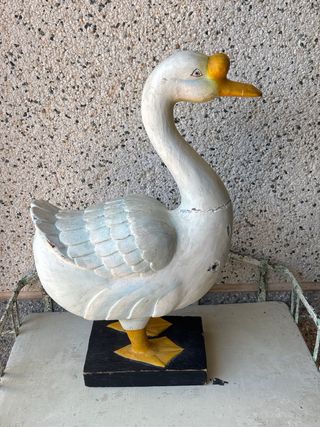 Figura Pato Madera Decorativa