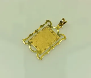 Colgante Placa Greco Oro 18k