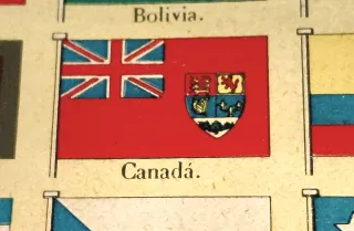 Lámina 1925 Banderas Países