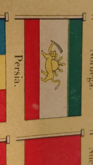 Lámina 1925 Banderas Países