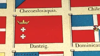 Lámina 1925 Banderas Países