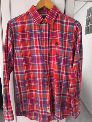Camisa Altonadock cuadros roja y morada