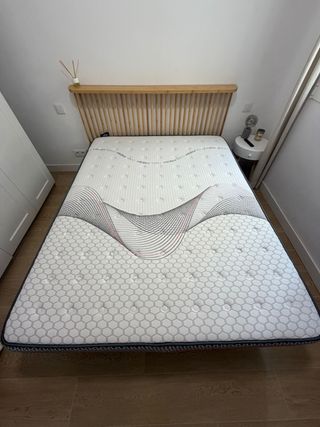 Colchón y base tapizada 150x190