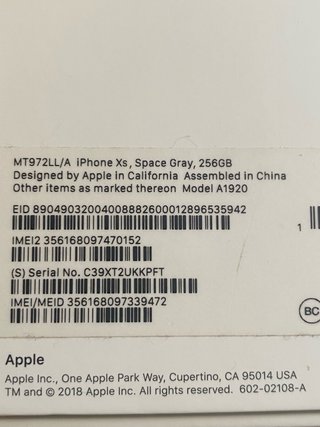 iPhone Xs 256GB Grigio Siderale
