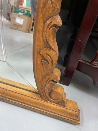 Espejo antiguo madera y cristal