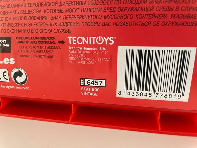 Scalextric Seat 600 Amarillo Vintage