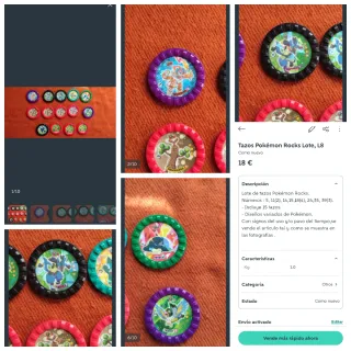 Lote Tazos Pokémon y Cartas