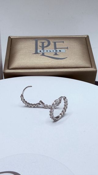 Orecchini Cerchio Moissanite GRA Certificati