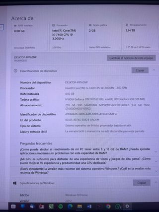 PC Lenovo + Monitor ASUS ProArt + teclado + ratón