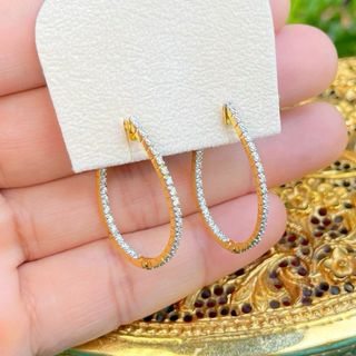 Pendientes Aro Oro 18K Diamantes Naturales0,50ct