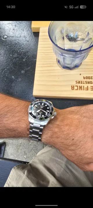 Tag Heuer Aquaracer bisel negro, FULL SET.