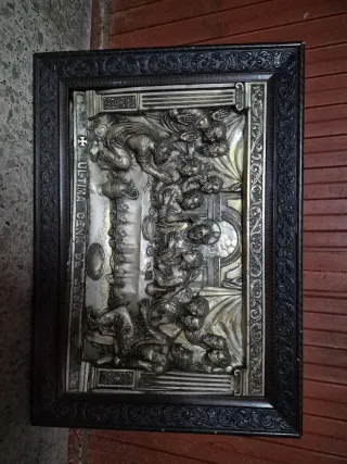 Cuadro Última Cena Madera y Metal
