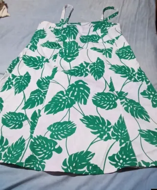 Vestido Kurokai Estampado Hojas Monstera T.52