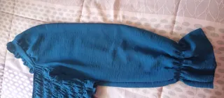 Camisa escote cuadrado manga larga