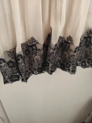 Abito vintage elegante corto tulle avorio pizzo