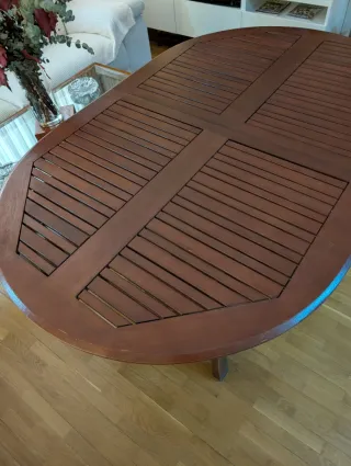 Mesa extensible teka para terraza