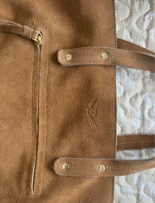 Bolso marrón de ante