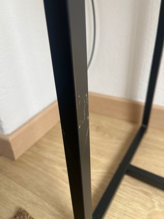 Mesa consola estilo industrial madera y metal