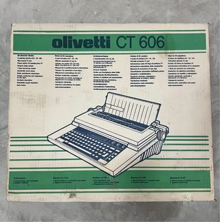 Máquina de escribir Olivetti CT 606  caja y manual