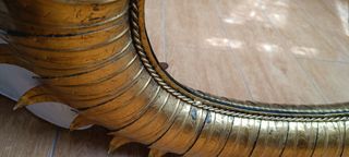 Espejo Sol Vintage Dorado Ovalado