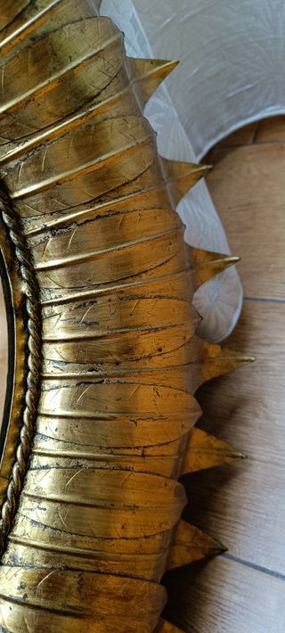 Espejo Sol Vintage Dorado Ovalado