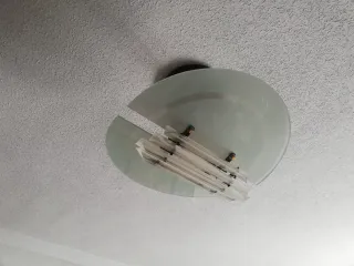 Lámpara de salón moderna cristal y metal