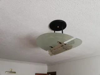 Lámpara de salón moderna cristal y metal