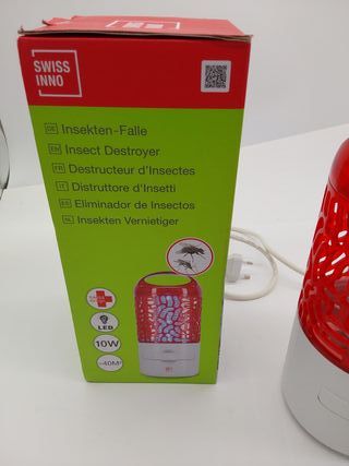 SWISSINNO Trampa para Insectos 10 Watt LED - Lámpara para Mosquitos, Trampa para Moscas - Desinfectante de Insectos, Protección