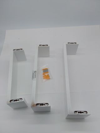 SONGMICS LWS40WT - Juego de 3 estantes de pared modernos, estantes flotantes de tablero DM con acabado de alto brillo y montaje