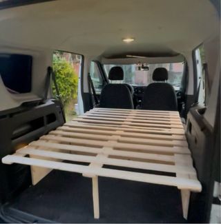 Base cama plegable para furgoneta camper madera