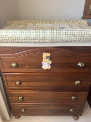 Mueble cambiador madera bebé