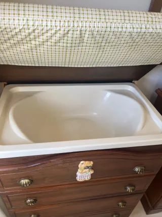 Mueble cambiador madera bebé