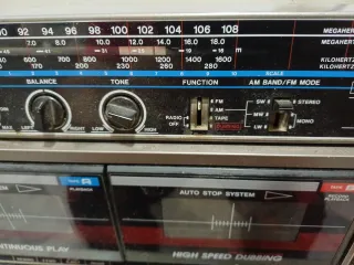 Radiocasete Sanyo 2 Vías Altavoz Doble Cassette