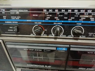 Radiocasete Sanyo 2 Vías Altavoz Doble Cassette