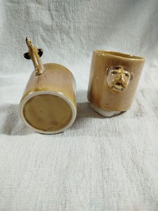 Set 4 Tazzine Ceramica Facce Cani