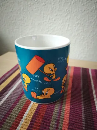 Taza Piolín Cerámica color azul