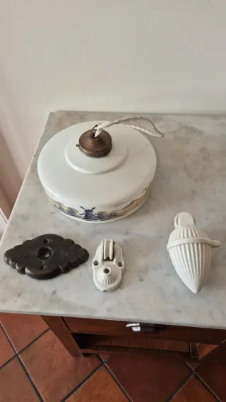 Lampada  decorata anni 30/40