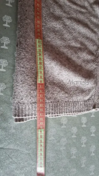 Mantellina beige con perline taglia unica