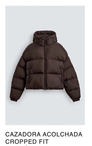 Chaquetón cropped zara hombre