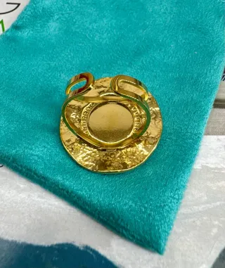 Anillo acero inoxidable estampado de leopardo