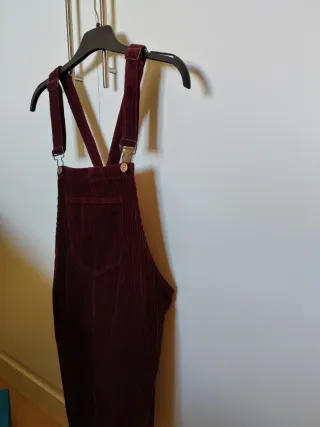 Peto falda pana burdeos Denim Co Talla M