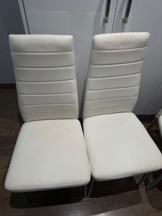 Sillas comedor polipiel blanco