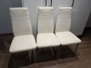 Sillas comedor polipiel blanco