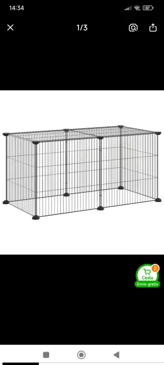 Jaula para conejos/cachorros negra