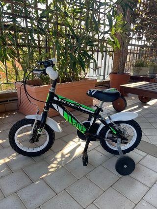 Bici bambino 12” Velomarche 2-4 anni con rotelle
