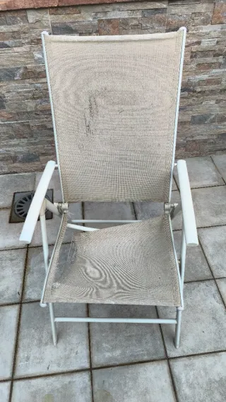 Tavolo da esterno in metallo e vetro con 4 poltrone