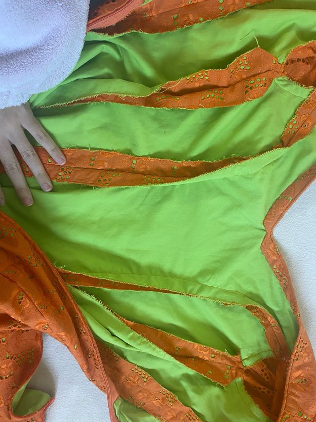 Traje de flamenca naranja